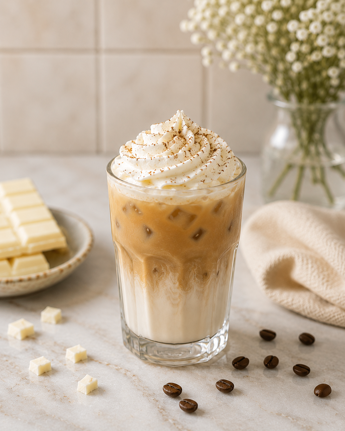 iced white chocolate latte