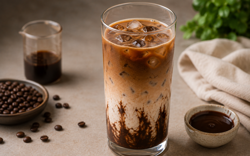 caramel mocha iced coffee