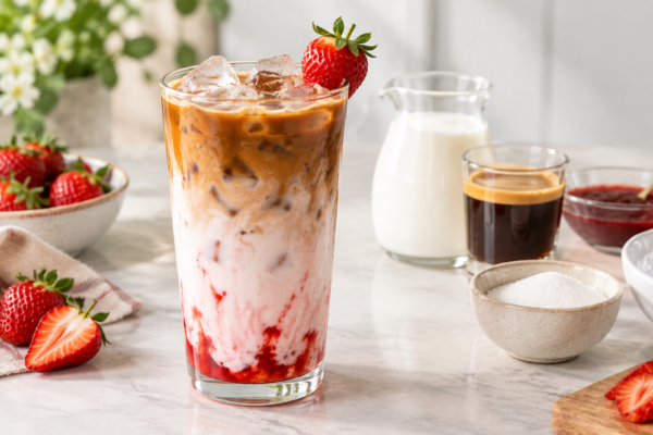 Iced Strawberry Latte Recipe