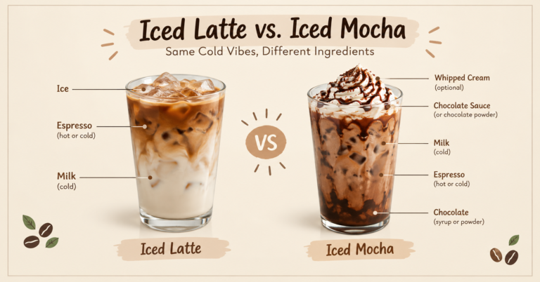 Iced Latte vs Iced Mocha: Know the difference