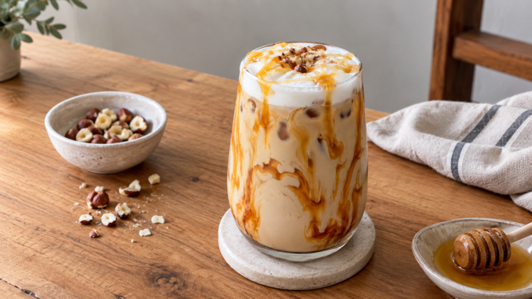 Hazelnut Honey Iced Latte Recipe