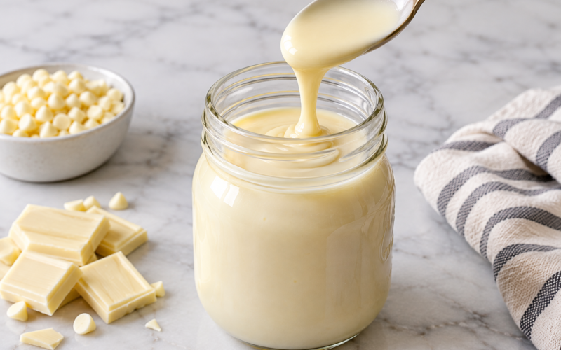 homemade white chocolate for coffee